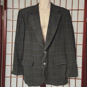 Robert Stock Green/Blue Plaid Sport Coat Size 40R